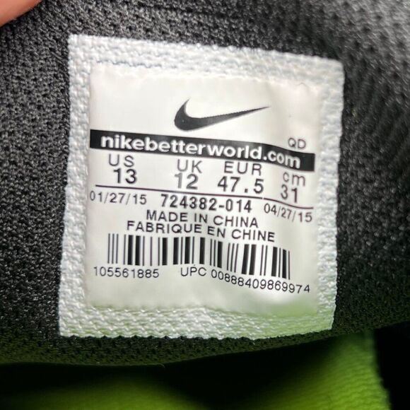 Nike Free 5.0 Running Shoes Men's 13 Black Blue Lagoon Athletic Barefoot Sneaker - Picture 13 of 13